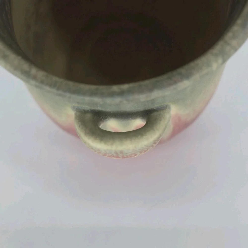 Falcon Ware 676 Vase Thomas Lawrence England Pink Green Drip Glaze 5.5